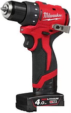 Дрель-шуруповерт Milwaukee M12 BLDDRC-402C 4933499688 (с 2-мя АКБ, кейс)