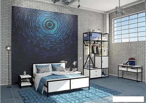 Консольный стол Millwood Пекин 1 120x40 (дуб белый craft/черный)