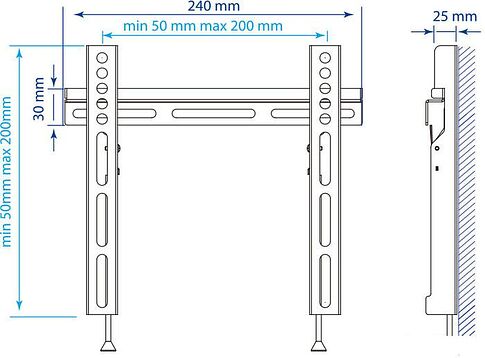 Кронштейн Kromax VEGA-13 (черный)