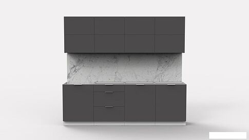 Готовая кухня Интермебель Микс Топ-38 2.4м без столешницы (графит серый)