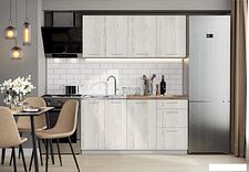 Готовая кухня Артём-Мебель Оля СН-114 без стекла ДСП 1.6м (сосна лофт белая)