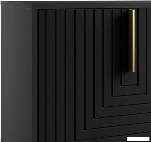 Тумба Involux Неаполь 212T011 (графит/черный матовый/золото)