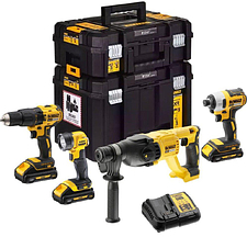 DeWalt DCK440L3T (винтоверт, перфоратор, шуруповерт, фонарь, 3 АКБ, кейс)