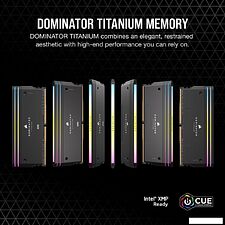 Оперативная память Corsair Dominator Titanium RGB 2x48ГБ DDR5 6600 МГц CMP96GX5M2B6600C32 Оперативная память Corsair Dominator Titanium RGB 2x48ГБ DDR5 6600 МГц CMP96GX5M2B6600C32