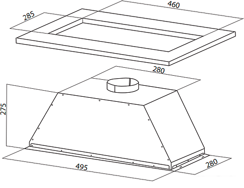 Кухонная вытяжка Oasis UM-50BG (V)