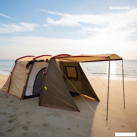 Кемпинговая палатка Sundays ZC-TT105-4 (серебристый/коричневый край)