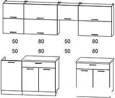 Кухня Интерлиния Мила Gloss 50-26 (бордовый/черный)