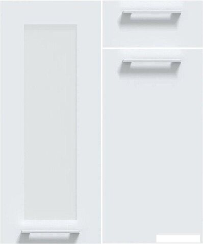 Готовая кухня Интерлиния Мила Gloss 3.3-ПМ2 (пепел/пепел/дуб бунратти)