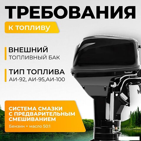 Лодочный мотор BarrakuDA HD9.8FHS