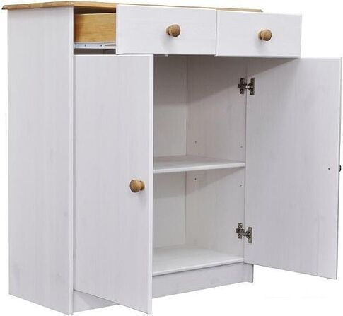 Комод Диприз Ром 2 двери 2 ящика Д 1349.1 (белый воск/антик)