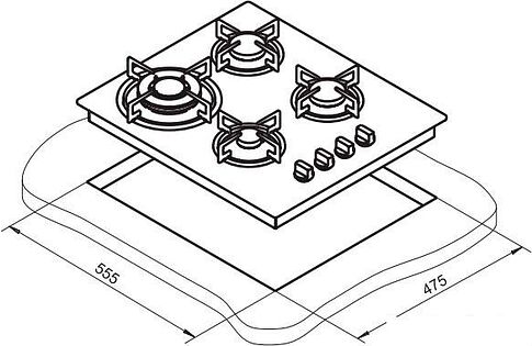 Варочная панель Darina 1T1 BGC 341 12 B