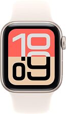 Умные часы Apple Watch SE 3 40 мм (алюминиевый корпус, звездный свет/звездный свет, спортивный силиконовый ремешок M/L)
