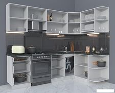 Угловая кухня Интерлиния Мила Матте 1.5x2.5 Б правая (океан/луна/травертин серый) Угловая кухня Интерлиния Мила Матте 1.5x2.5 Б правая (океан/луна/травертин серый)