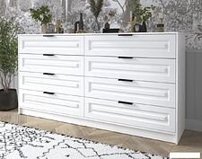 Комод Интерлиния Концепт КТ-К197 Деко (белый платинум/белый)