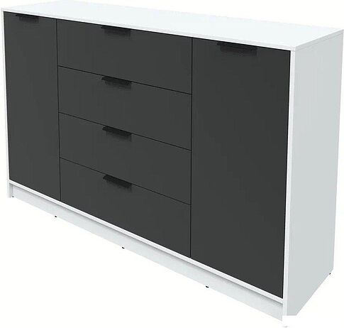 Тумба Интерлиния Концепт КТ-Т160 (антрацит/белый платинум)