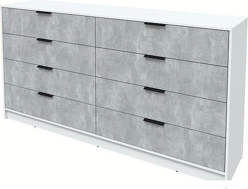 Комод Интерлиния Концепт КТ-К197 (бетон/белый платинум)