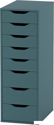 Комод Mio Tesoro Ингар 8 (серый/бирюзовый)