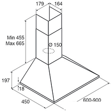 Кухонная вытяжка Jetair Gaia WH/A/60 PRF0112627B