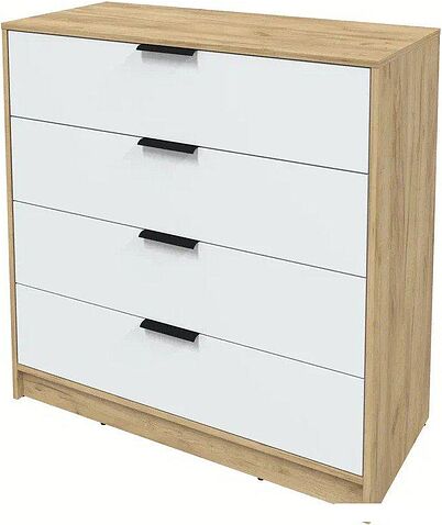 Комод Интерлиния Концепт КТ-К100 (белый платинум/дуб золотой)