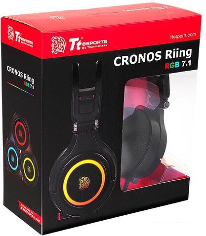 Наушники с микрофоном Thermaltake Cronos Riing RGB 7.1 [N:HT-CRA-DIECBK-20]