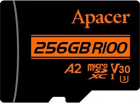 Карта памяти Apacer microSDXC AP256GMCSX10U8-R 256GB (с адаптером)