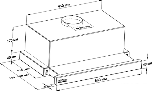 Кухонная вытяжка Backer TH50L-2F70-BG