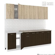 Готовая кухня Кортекс-мебель Корнелия Лира-лайт 2.5м (дуб сонома/венге/мадрид) Готовая кухня Кортекс-мебель Корнелия Лира-лайт 2.5м (дуб сонома/венге/мадрид)