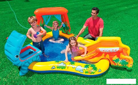 Надувной бассейн Intex Dinosaur Play Center 249x191x109 (57444)