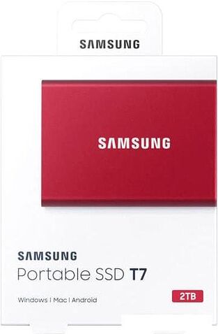 Внешний накопитель Samsung T7 2TB (красный)