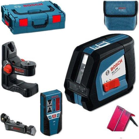 Лазерный нивелир Bosch GLL 2-50 (с держателем BM 1 и приемником LR 2) [0601063103]