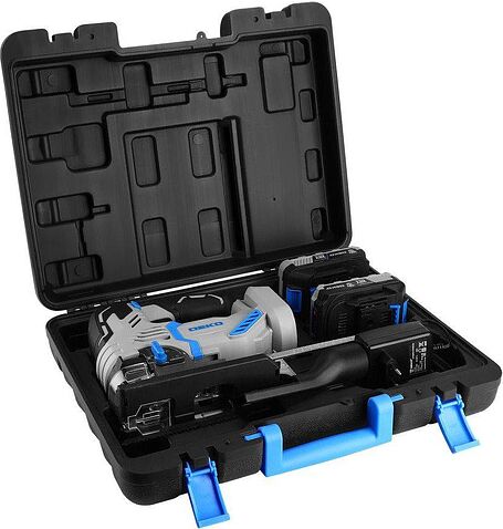 Электролобзик Deko DKJS20 PRO 083-1125 (с 2-мя АКБ, кейс)