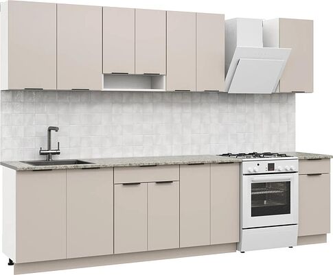 Готовая кухня Mio Tesoro Софти-240 без столешницы (белый/кашемир)