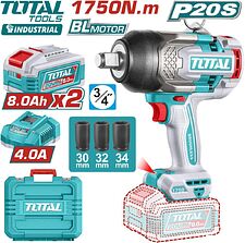 Гайковерт Total TIWLI20175 (с 2-мя АКБ, кейс)