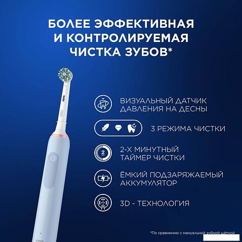 Электрическая зубная щетка Oral-B PRO Series 3 3500 D505.513.3X (голубой)