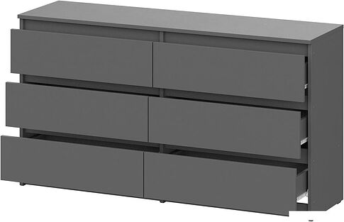 Комод Mio Tesoro Денвер с ящиками (графит серый)