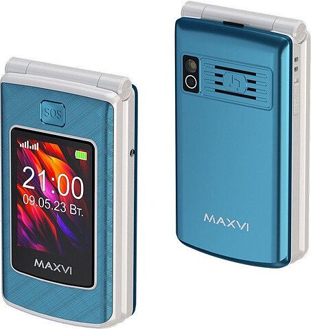 Телефон Maxvi E28 (голубой)