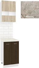 Готовая кухня Кортекс-мебель Корнелия Экстра 50р2д (дуб сонома/венге/марсель)