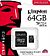 Карта памяти Kingston Industrial microSDHC SDCIT2/64GB 64GB (с адаптером)