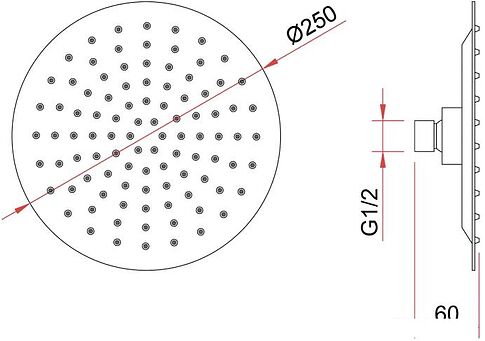 Верхний душ Berges Wasserhaus Ventas R 074004