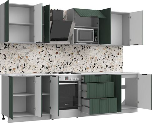 Готовая кухня Arvento АНТА-плюс 2.2м (зеленый)