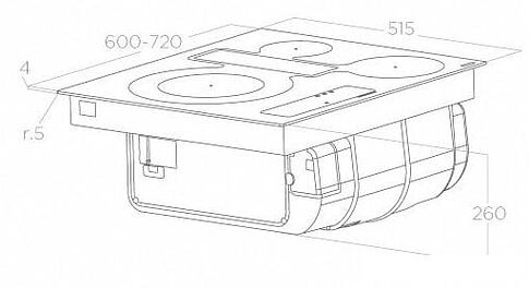 Варочная панель Elica Nikolatesla FIT 3Z BL/A/60