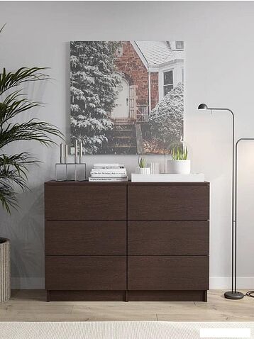 Комод Горизонт Нео 1050 6 ящиков (венге)