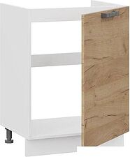 Шкаф напольный Трия Детройт 1Н6М с одной дверью (белый/дуб крафт золотой)