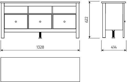 Тумба Mio Tesoro Сага 2.08.03.090.1 (белый)