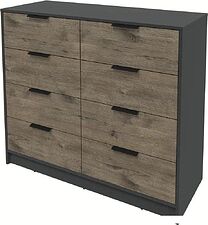 Комод Интерлиния Концепт КТ-К117 (дуб веллингтон/антрацит)