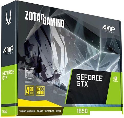 Видеокарта ZOTAC Gaming GeForce GTX 1650 AMP Core 4GB GDDR6 ZT-T16520J-10L