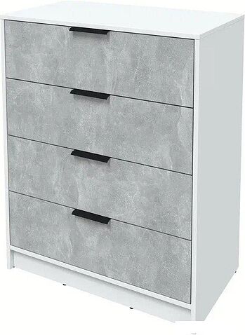 Комод Интерлиния Концепт КТ-К80 (бетон/белый платинум)