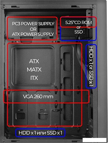 Корпус Ginzzu A410