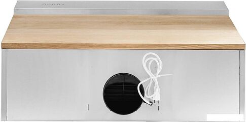 Кухонная вытяжка Elikor Фарм 90H-650-E3D (нержавеющая сталь/дуб неокрашенный)