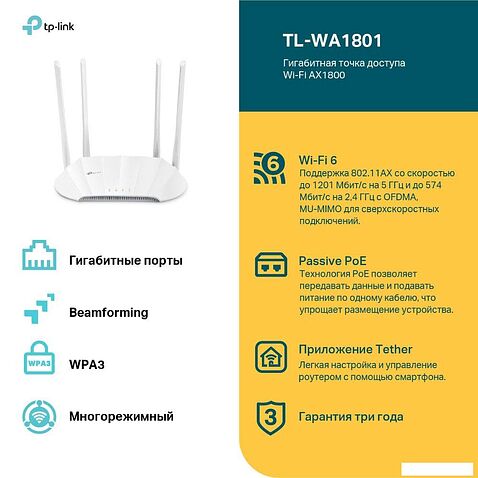 Wi-Fi роутер TP-Link TL-WA1801